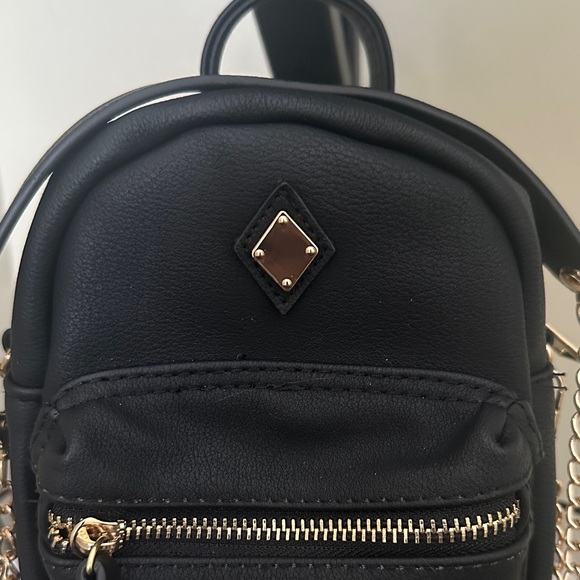 Elegant Black Mini Backpack - Picture 4 of 10